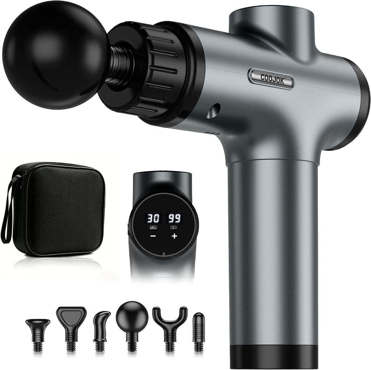 Massage Gun, Deep Tissue Percussion Massager 30 Speeds for Pain Relief