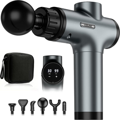 Massage Gun, Deep Tissue Percussion Massager 30 Speeds for Pain Relief
