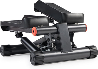 Mini Steppers for Exercise at Home, Stair Step Workout Machine with Resistance Bands, Full Body Cardio Equipment, Optional Free SunnyFit App Connection Smart Stepper