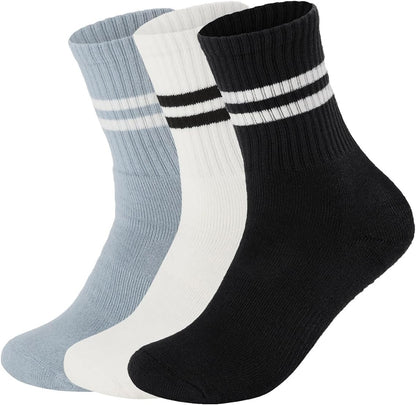 Flydo Pilates Grip Socks for Women Grippy Yoga Non Slip Long Barre Socks