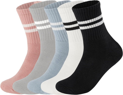 Flydo Pilates Grip Socks for Women Grippy Yoga Non Slip Long Barre Socks