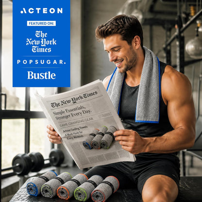 Microfiber Gym Towels 5 Pack, Quick Dry Silver ION Odor-Free Super Absorbent Sweat Towels for Men & Women, Workout, Yoga, Running, Beach, Travel – 16x30.5 Inch (Midnight Blue)