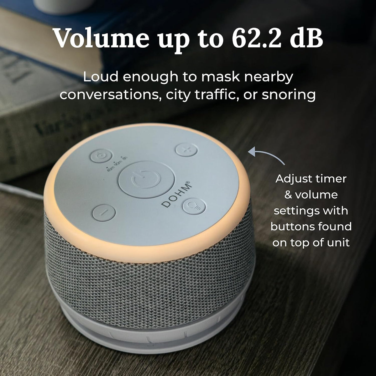 Dohm Nova White Noise Sound Machine, Better Sleep for Babies & Adults. Includes Night Light, 10 Fan Speeds & Calming Pink Noise for Louder Noise Masking. Noise Canceling for Office Privacy.