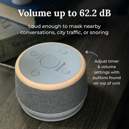 Dohm Nova White Noise Sound Machine, Better Sleep for Babies & Adults. Includes Night Light, 10 Fan Speeds & Calming Pink Noise for Louder Noise Masking. Noise Canceling for Office Privacy.