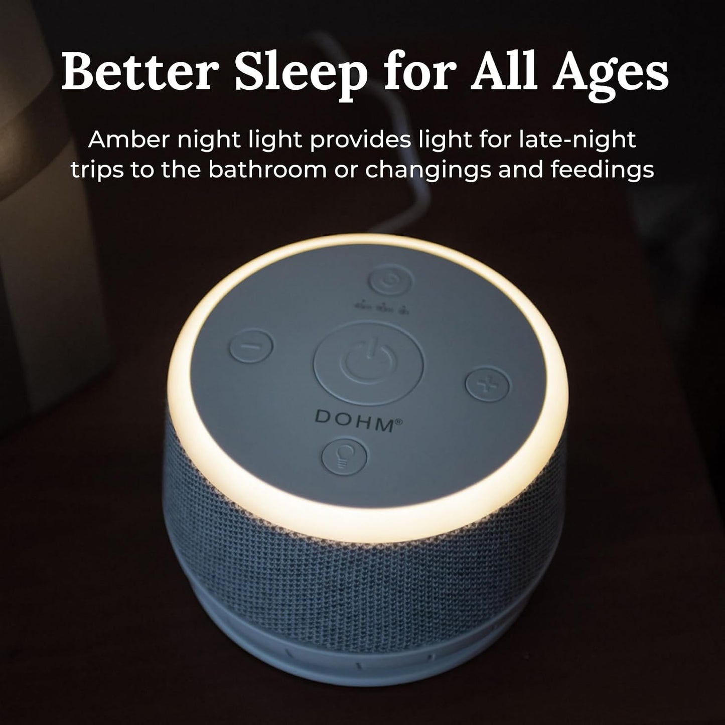 Dohm Nova White Noise Sound Machine, Better Sleep for Babies & Adults. Includes Night Light, 10 Fan Speeds & Calming Pink Noise for Louder Noise Masking. Noise Canceling for Office Privacy.