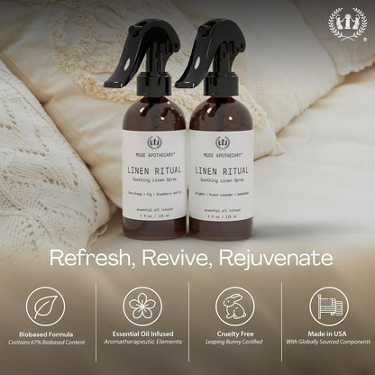 Pillow Ritual - Aromatic, Calming and Relaxing Pillow Mist, Linen and Fabric Spray - Infused with Natural Aromatherapy Essential Oils - 4 oz, Fleur du Lavender