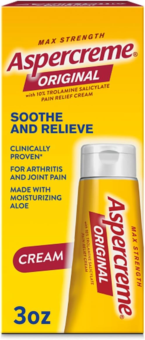 Original Pain Relief Cream for Arthritis, Joint & Muscle Pain, Non-Greasy Topical Analgesic with Moisturizing Aloe & Max-Strength 10% Trolamine Salicylate, 3 oz.