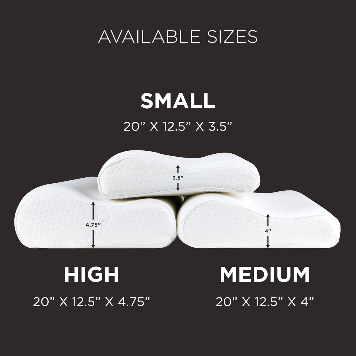 TEMPUR-Ergo Neck Pillow, Medium Profile, White