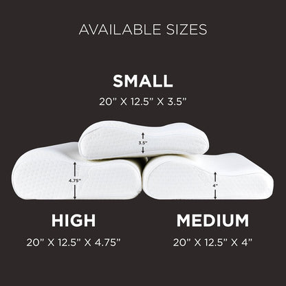 TEMPUR-Ergo Neck Pillow, Medium Profile, White