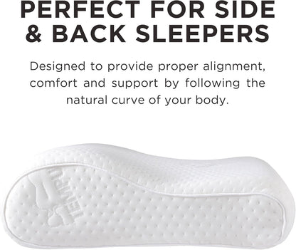 TEMPUR-Ergo Neck Pillow, Medium Profile, White