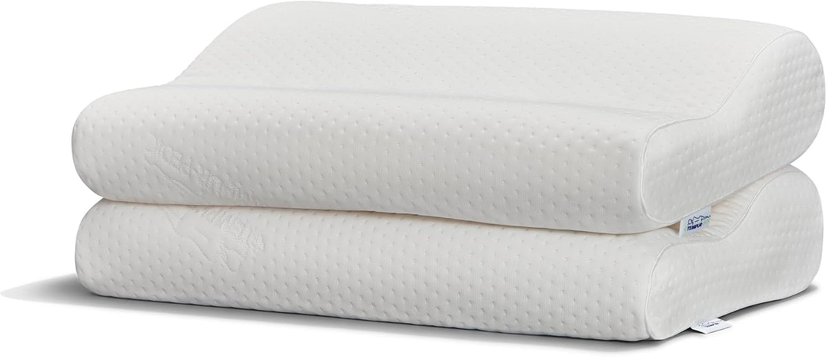 TEMPUR-Ergo Neck Pillow, Medium Profile, White