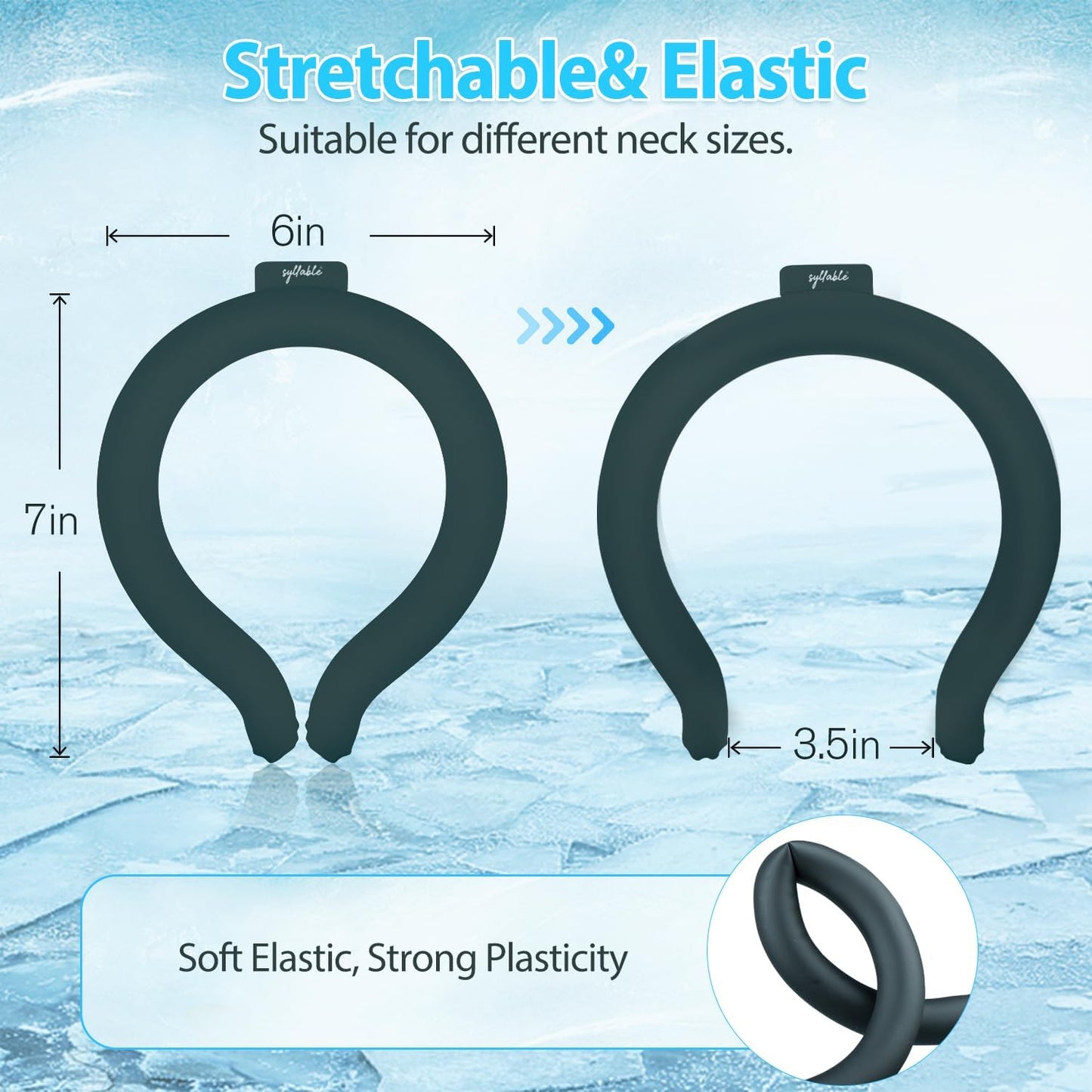 Neck Cooling Tube with Insulated Bag, Reusable Neck Coolers Wearable Body Cooling Products for Hot Weather in Summer