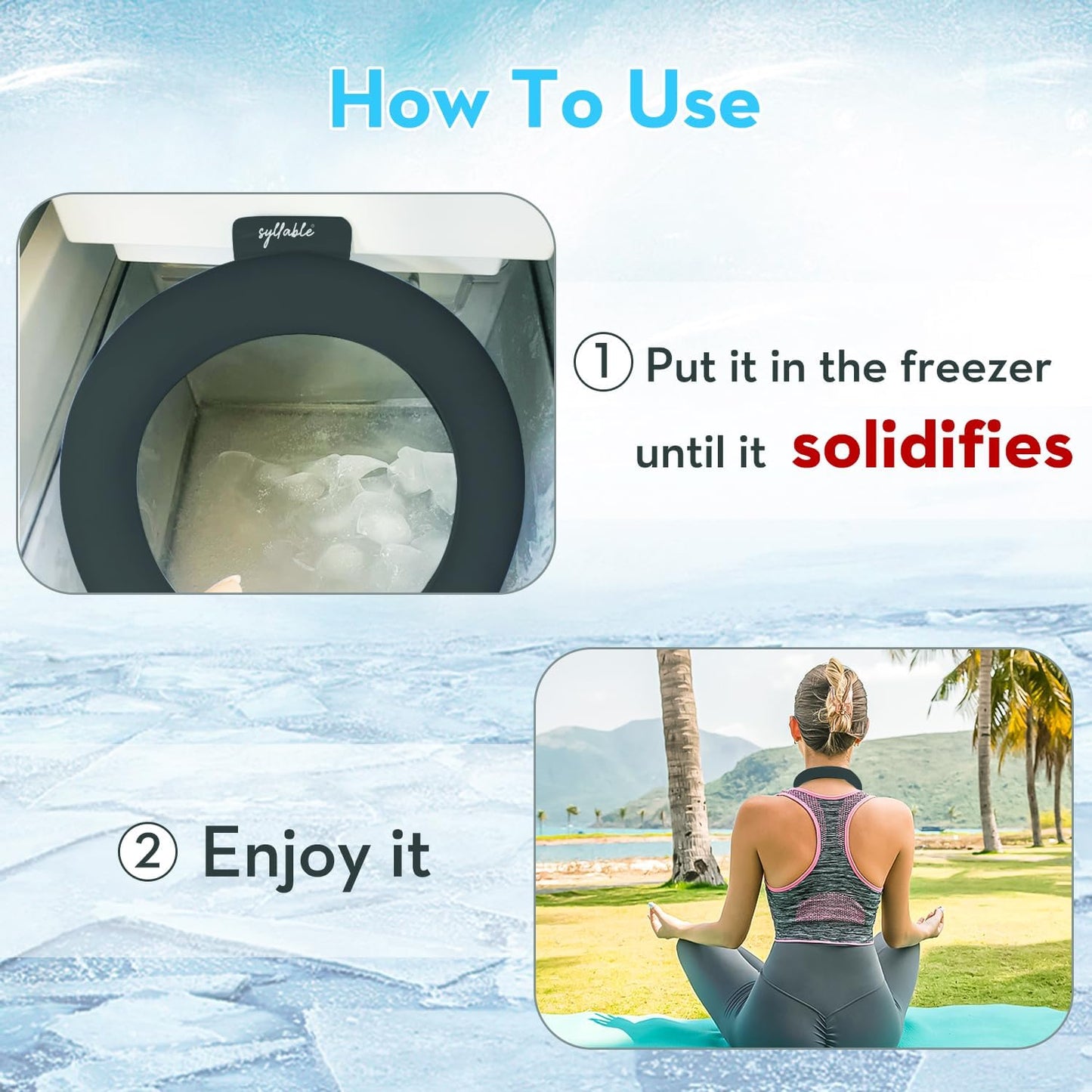 Neck Cooling Tube with Insulated Bag, Reusable Neck Coolers Wearable Body Cooling Products for Hot Weather in Summer