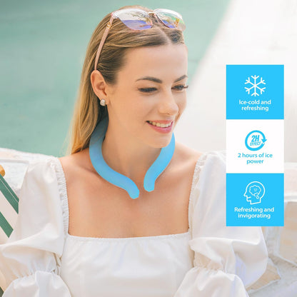 Neck Cooling Tube with Insulated Bag, Reusable Neck Coolers Wearable Body Cooling Products for Hot Weather in Summer