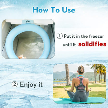 Neck Cooling Tube with Insulated Bag, Reusable Neck Coolers Wearable Body Cooling Products for Hot Weather in Summer