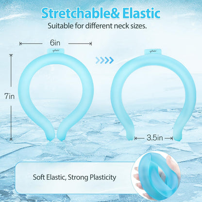 Neck Cooling Tube with Insulated Bag, Reusable Neck Coolers Wearable Body Cooling Products for Hot Weather in Summer