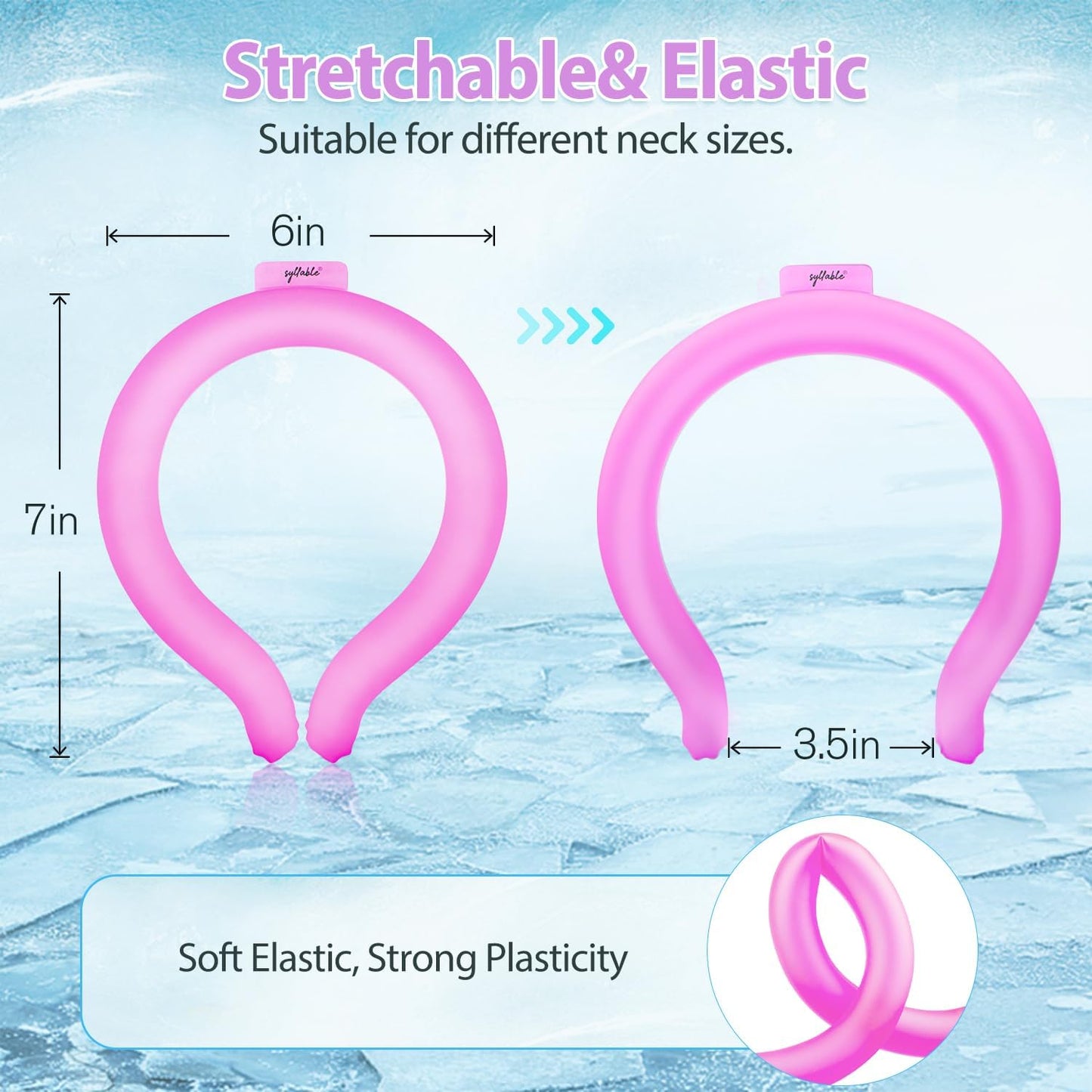 Neck Cooling Tube with Insulated Bag, Reusable Neck Coolers Wearable Body Cooling Products for Hot Weather in Summer