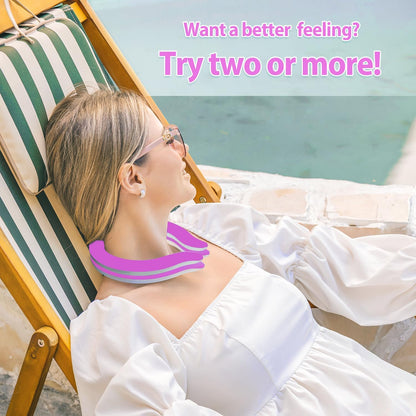 Neck Cooling Tube with Insulated Bag, Reusable Neck Coolers Wearable Body Cooling Products for Hot Weather in Summer