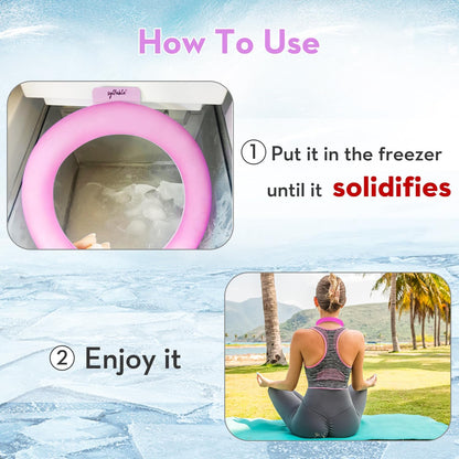 Neck Cooling Tube with Insulated Bag, Reusable Neck Coolers Wearable Body Cooling Products for Hot Weather in Summer