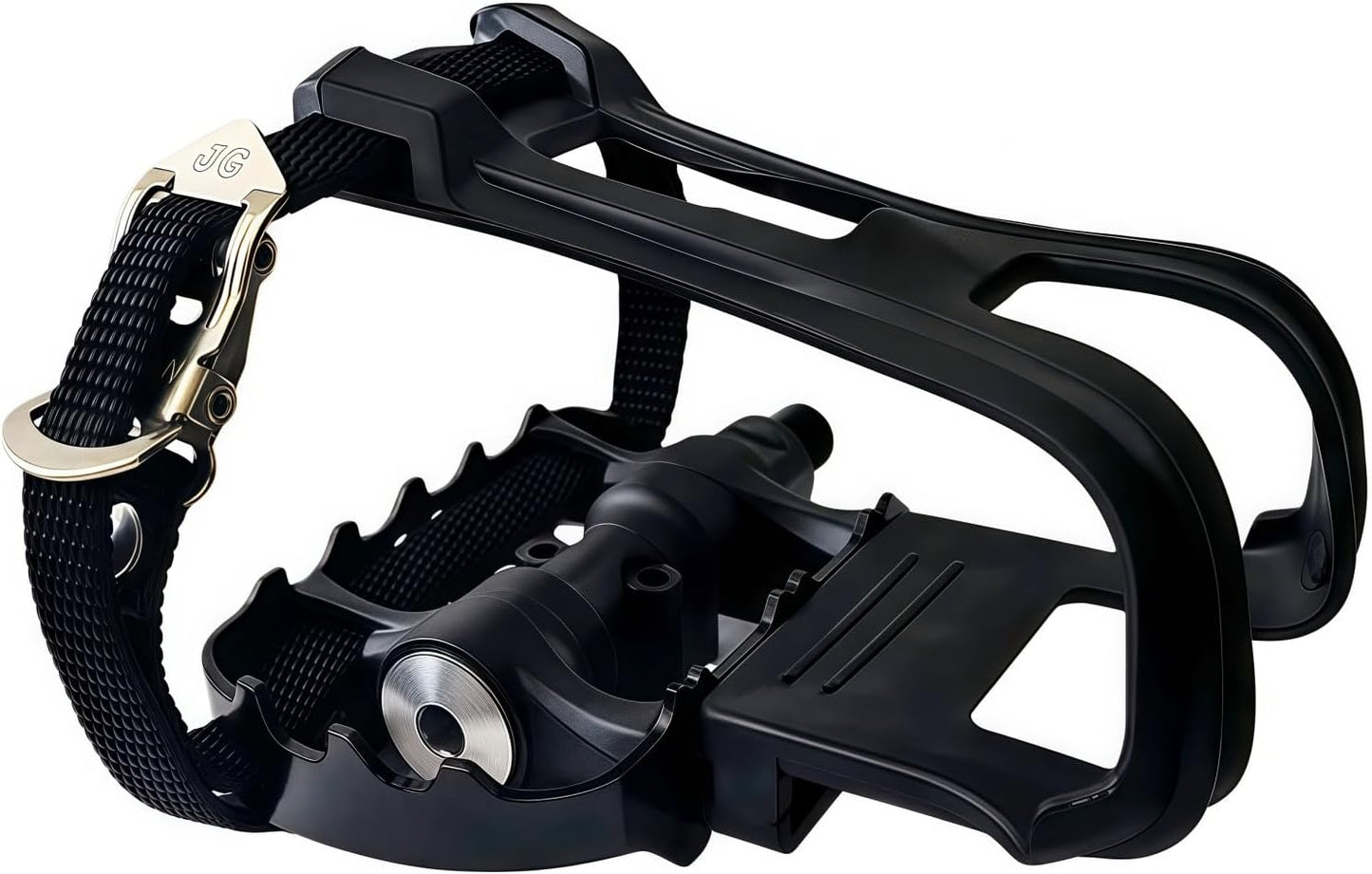 Professional Bike Pedals with Adjustable Toe Clips & Straps | Dual Sealed Bearings for 360° Smooth Ride | Lightweight Alloy-Composite Pedals for Spin, Peloton, Schwinn, Road & Mountain Bikes