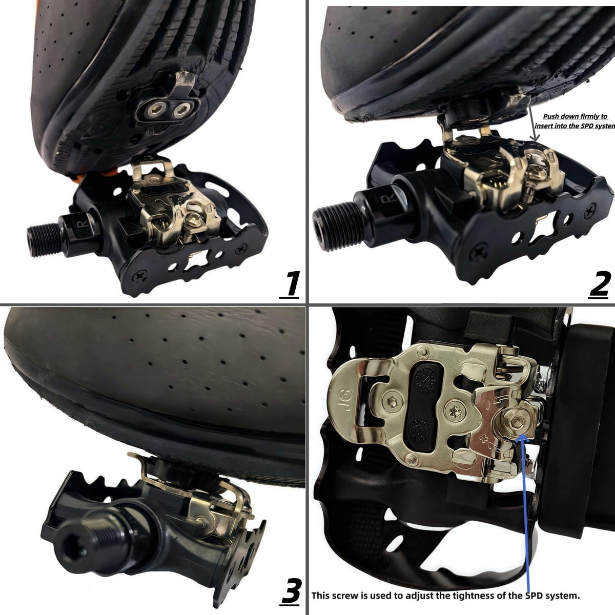 Professional Bike Pedals with Adjustable Toe Clips & Straps | Dual Sealed Bearings for 360° Smooth Ride | Lightweight Alloy-Composite Pedals for Spin, Peloton, Schwinn, Road & Mountain Bikes