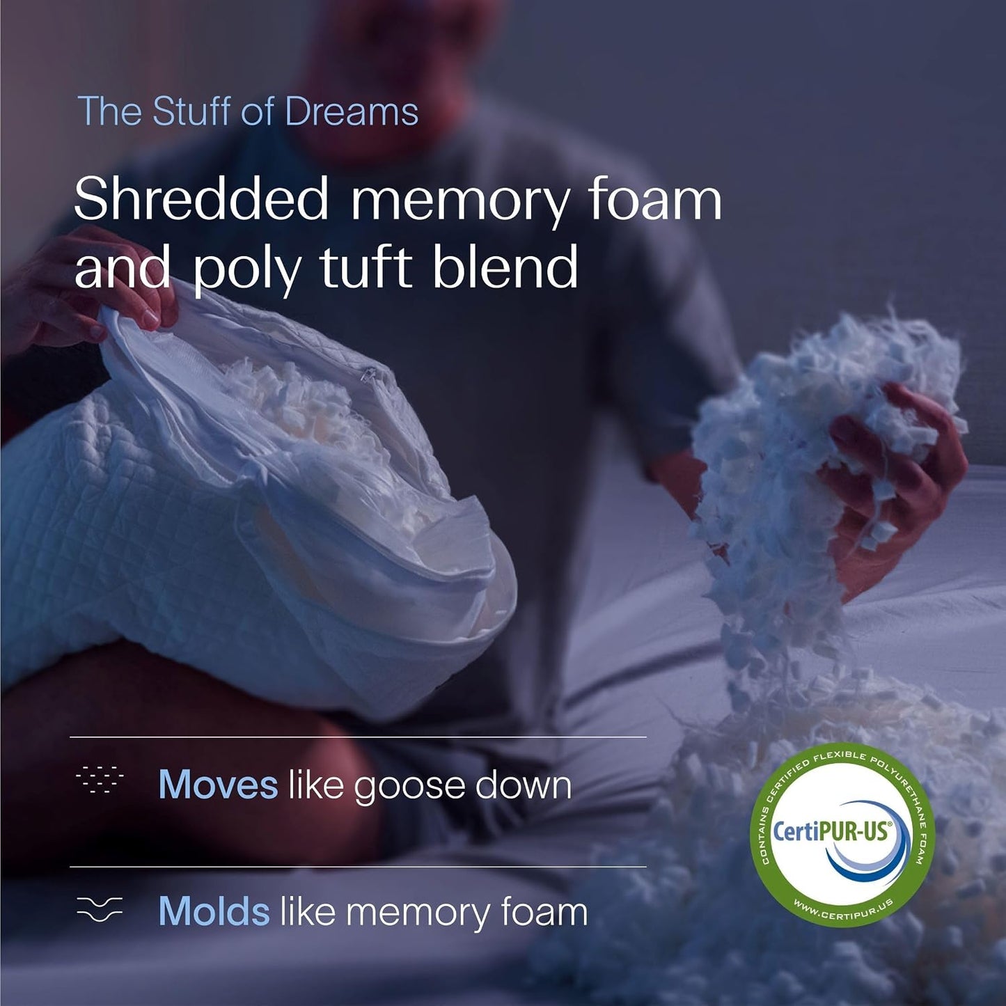 Signature Adjustable Shredded Memory Foam Pillow Queen