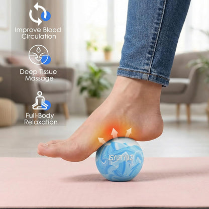 Lacrosse Massage Balls for Myofascial Release, SGS Certification, Massage Deep Tissue for Shoulder and Back, Trigger Point Therapy, Muscle Knots, Relieving Muscle Pain, Yoga Ball for Feet