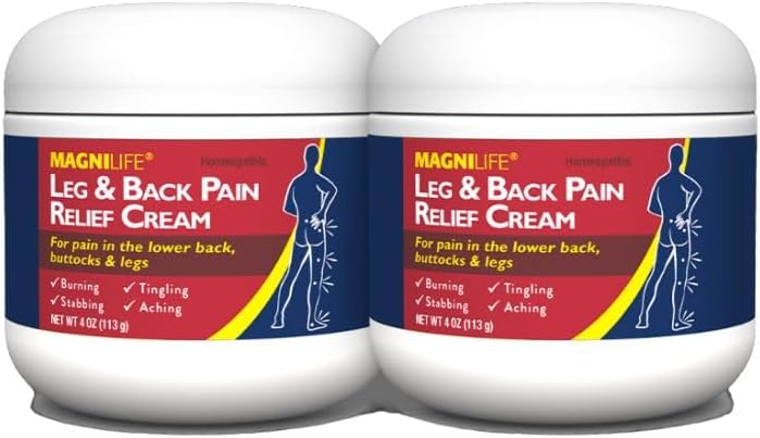Leg & Back Pain Relief Cream (4 oz), Topical Support for Leg Pain & Lower Back Discomfort, Fast Absorbing, No Residue, Mild Scent, Massage-in Formula