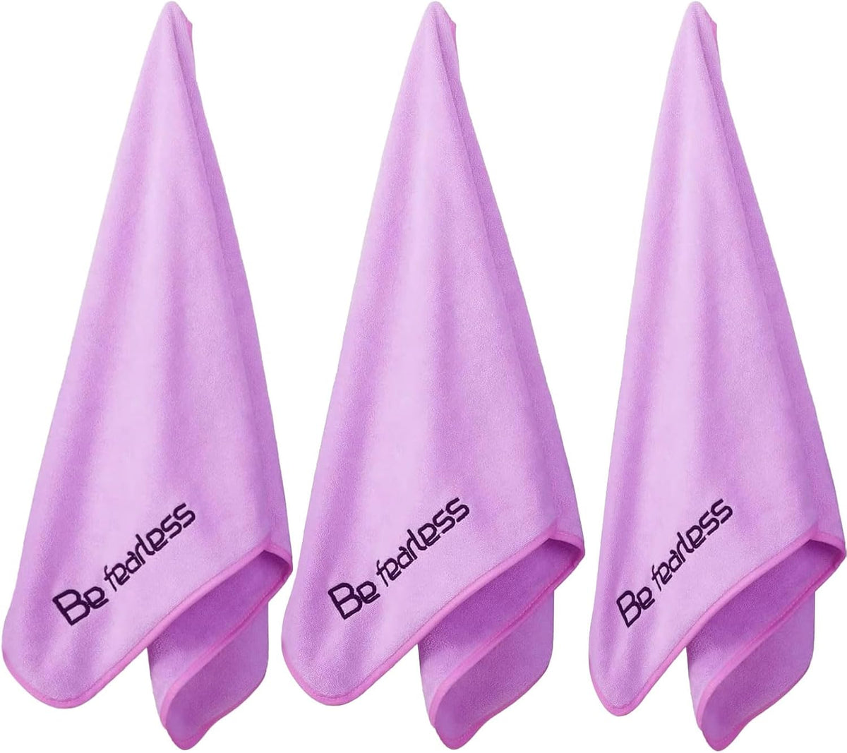 Microfiber Gym Towels Bigger Size Super Soft for Exercise Fitness, Sports, Workout, 380-GSM 15-Inch x 31-Inch Quick-Drying Towels (3 Pack, Grey+Blue+Purple)