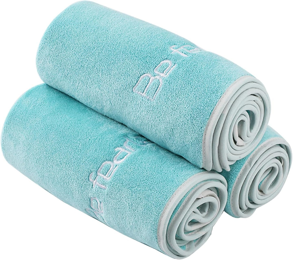 Microfiber Gym Towels Bigger Size Super Soft for Exercise Fitness, Sports, Workout, 380-GSM 15-Inch x 31-Inch Quick-Drying Towels (3 Pack, Grey+Blue+Purple)
