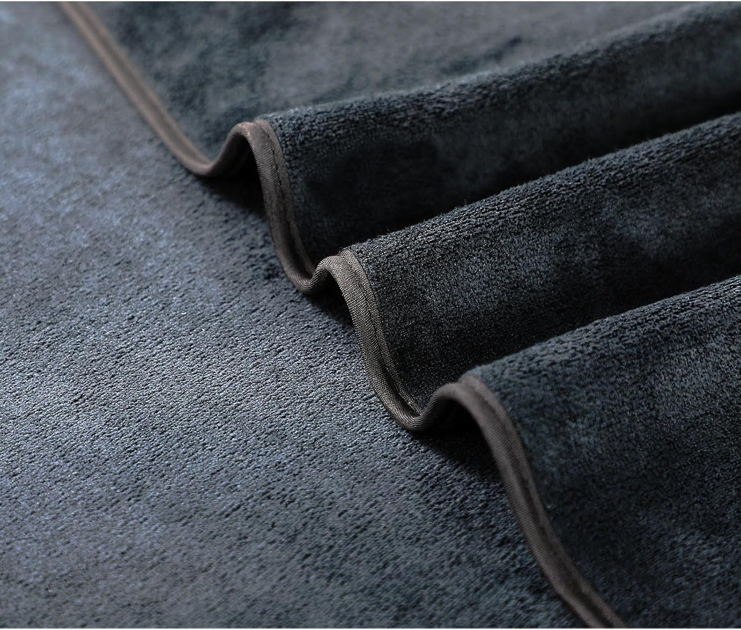 Microfiber Gym Towels Bigger Size Super Soft for Exercise Fitness, Sports, Workout, 380-GSM 15-Inch x 31-Inch Quick-Drying Towels (3 Pack, Grey+Blue+Purple)