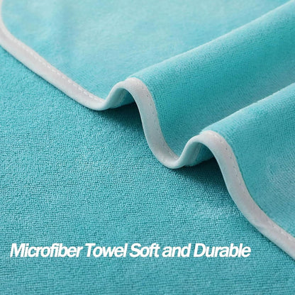 Microfiber Gym Towels Bigger Size Super Soft for Exercise Fitness, Sports, Workout, 380-GSM 15-Inch x 31-Inch Quick-Drying Towels (3 Pack, Grey+Blue+Purple)