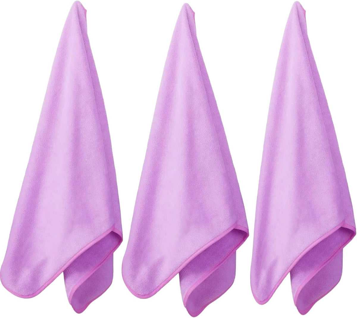 Microfiber Gym Towels Bigger Size Super Soft for Exercise Fitness, Sports, Workout, 380-GSM 15-Inch x 31-Inch Quick-Drying Towels (3 Pack, Grey+Blue+Purple)