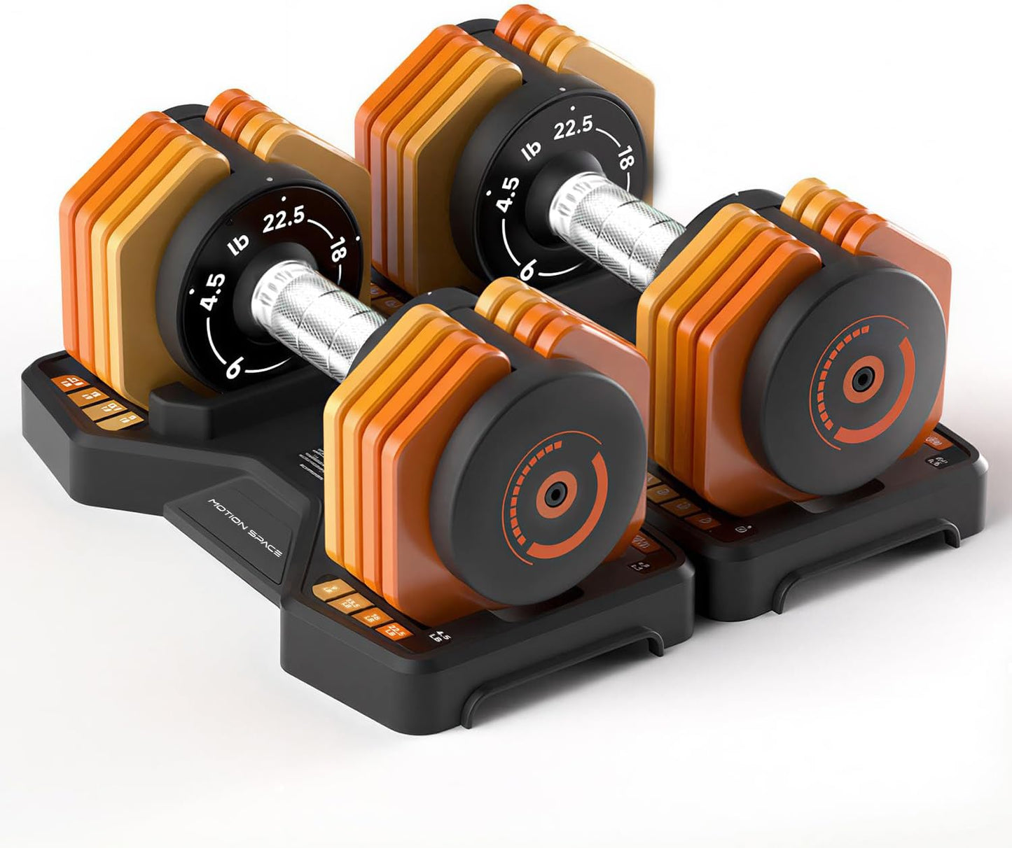 Adjustable Dumbbells Set, 1-Sec Fast Adjustable 5 Free Weights, Premium Comfort Non-slip Metal Handle, Compact Size for Full Body Home Workout