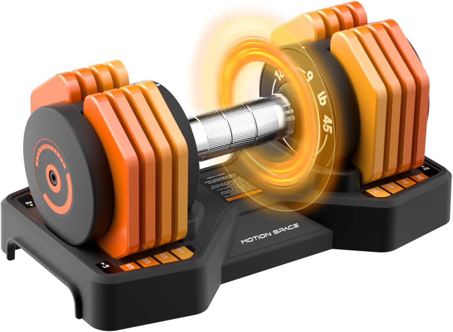 Adjustable Dumbbells Set, 1-Sec Fast Adjustable 5 Free Weights, Premium Comfort Non-slip Metal Handle, Compact Size for Full Body Home Workout