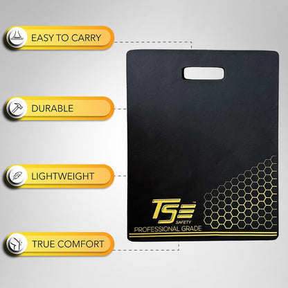 True Flex Protective Kneeling Pad, Premium Quality Neoprene Pad, Heavy Duty Stabilization, Easy to Carry Handle, Comfortable Ergonomic Design Kneeling Mat ,Black 14 inches x 18 inches