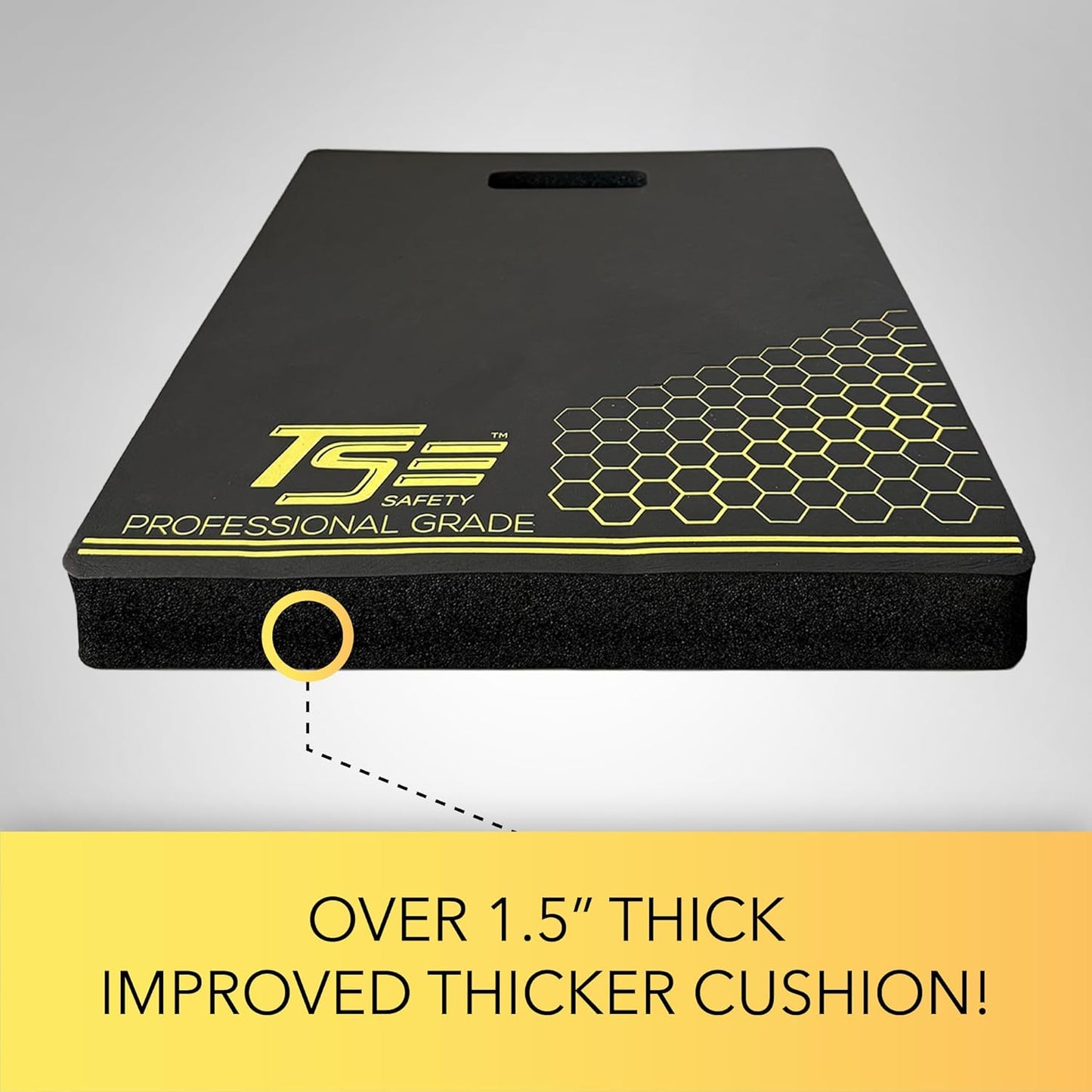 True Flex Protective Kneeling Pad, Premium Quality Neoprene Pad, Heavy Duty Stabilization, Easy to Carry Handle, Comfortable Ergonomic Design Kneeling Mat ,Black 14 inches x 18 inches