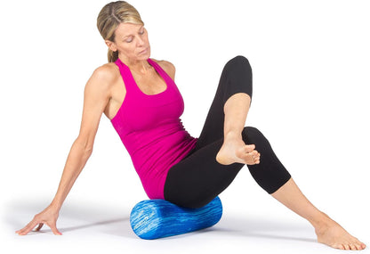 PRO-Roller Soft Density Foam Roller – Round, Blue, 36" x 6" | Soft foam roller for physical therapy, Pilates, yoga foam roll exercises, muscle recovery, blue, 36" x 6"