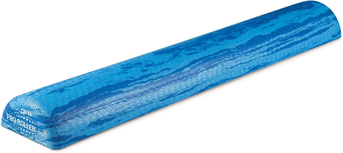 PRO-Roller Soft Density Foam Roller – Round, Blue, 36" x 6" | Soft foam roller for physical therapy, Pilates, yoga foam roll exercises, muscle recovery, blue, 36" x 6"