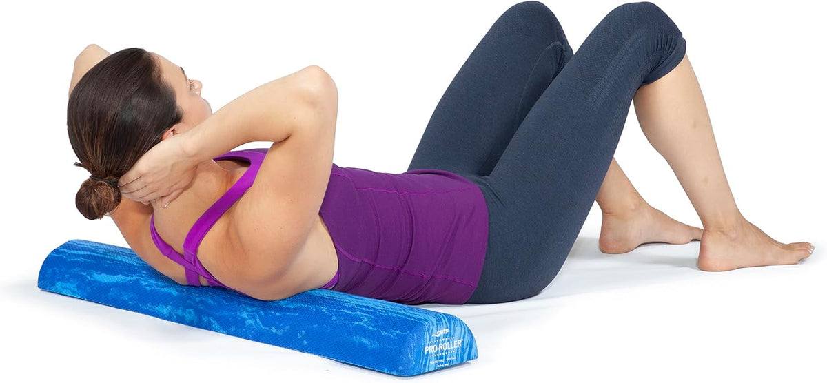 PRO-Roller Soft Density Foam Roller – Round, Blue, 36" x 6" | Soft foam roller for physical therapy, Pilates, yoga foam roll exercises, muscle recovery, blue, 36" x 6"