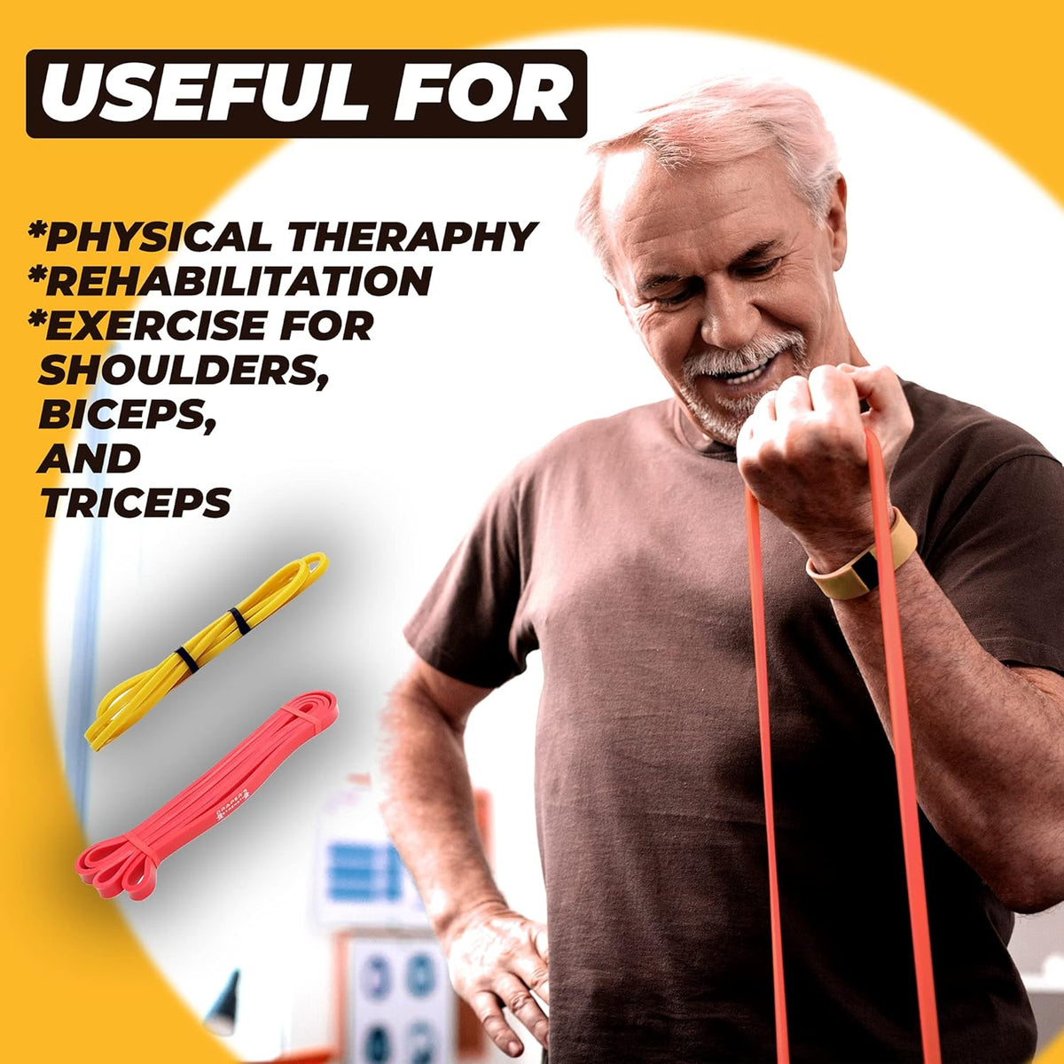 Heavy Duty Resistance Stretch Loop Bands for Powerlifting Workout Exercise and Assisted Pull Ups