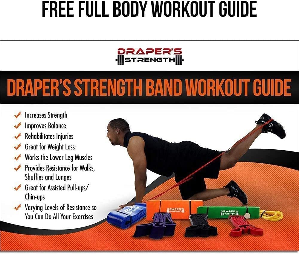 Heavy Duty Resistance Stretch Loop Bands for Powerlifting Workout Exercise and Assisted Pull Ups