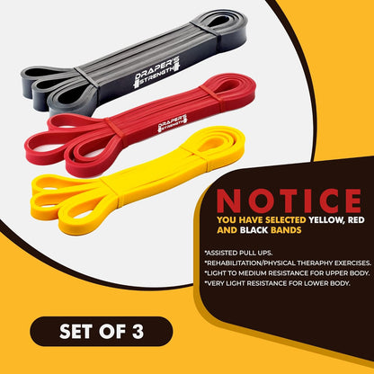 Heavy Duty Resistance Stretch Loop Bands for Powerlifting Workout Exercise and Assisted Pull Ups