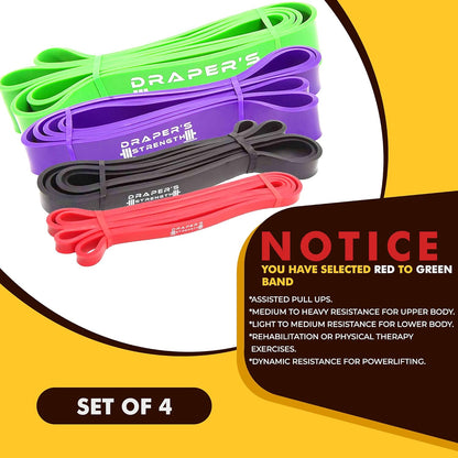 Heavy Duty Resistance Stretch Loop Bands for Powerlifting Workout Exercise and Assisted Pull Ups
