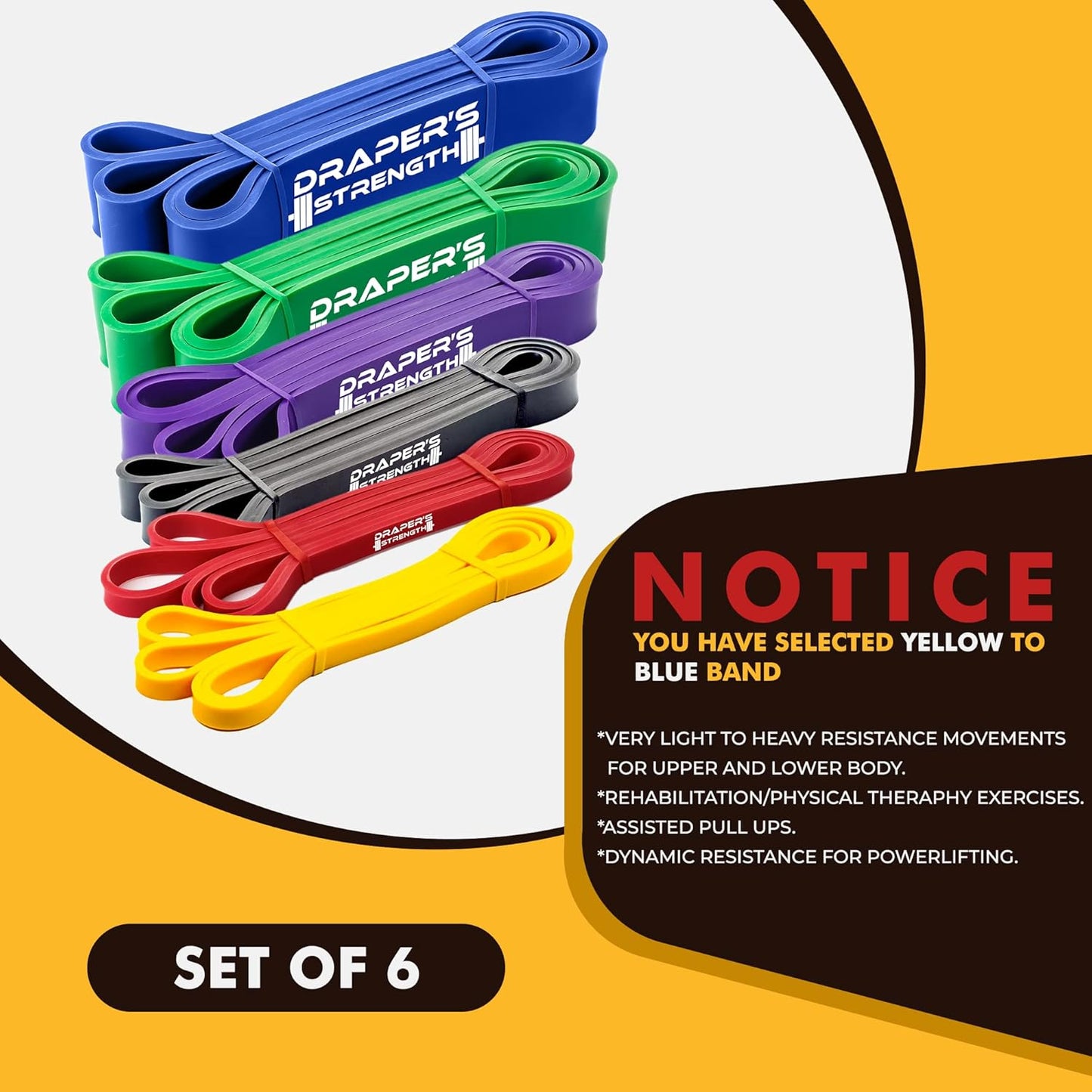 Heavy Duty Resistance Stretch Loop Bands for Powerlifting Workout Exercise and Assisted Pull Ups