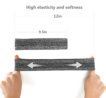 6Pack Sweat Bands Headbands for Women Workout, Women's Fashion Non Slip Headband, Moisture Wicking Sweatband for Sports Running Athletic Yoga
