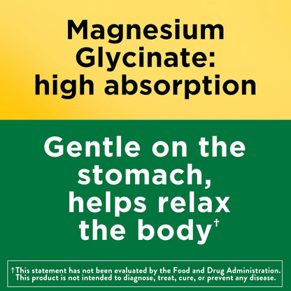 Nature Made Magnesium Glycinate 200 mg per Serving, 60 Capsules