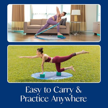 Non-Slip Yoga Blocks，High-Density EVA Foam 2 Pack for Yoga & Pilates | High-Density Support | Lightweight | EVA Foam | Non-Slip Stability | Free Yoga E-Book