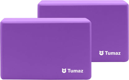 Non-Slip Yoga Blocks，High-Density EVA Foam 2 Pack for Yoga & Pilates | High-Density Support | Lightweight | EVA Foam | Non-Slip Stability | Free Yoga E-Book
