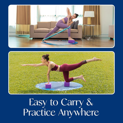 Non-Slip Yoga Blocks，High-Density EVA Foam 2 Pack for Yoga & Pilates | High-Density Support | Lightweight | EVA Foam | Non-Slip Stability | Free Yoga E-Book